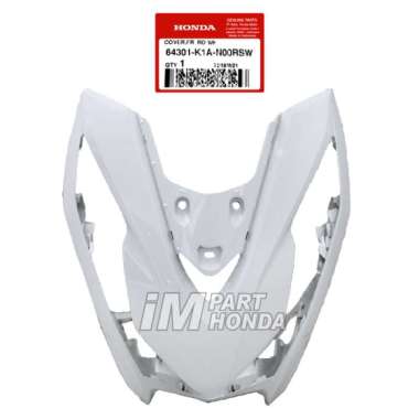 AHM 64301-K1A-N00RSW Cover Front Tameng Lampu Depan Beat LED ECO K1A Putih