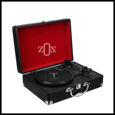 Koper Pemutar Piringan Hitam Vinyl Player Gramaphone Turntable Retro Red