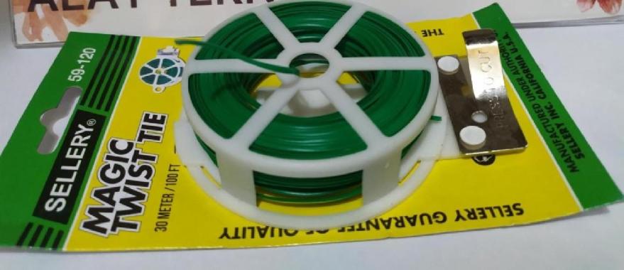 kABEL KAWAT TANAMAN HIJAU 30METER KAWAT KABEL MAGIC TWISTER TIE
