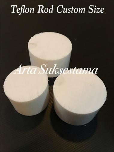 Teflon Rod 90mm x 65mm / PTFE Batangan Potongan / As Teflon Custom