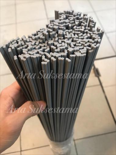 kawat las pvc double ecer satuan / pvc welding rod dobel abu-abu pcs