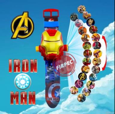 jam tangan anak laser carakter - JUMBO PROYEKTOR IRONMAN