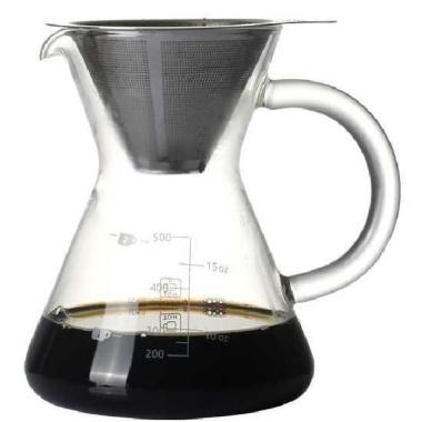 Coffee Maker Pot V60 Teko Kopi Barista 500ml + Filter - YD-KT001