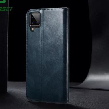 FLIP COVER KULIT SAMSUNG M22 FLIP CASE DOMPET KULIT ORIGINAL Biru