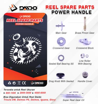 SPARE PART REEL DAIDO NORMAL HANDLE DAN POWER HANDLE NORMAL HANDLE,800/1000