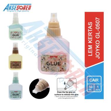 Aksesoren Lem Kertas Cair Joyko [GL-0507/50 ml] Lem Bening Lem Glue Stik / Lem Stik / Lem Cair Benin