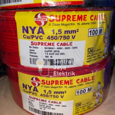 KABEL NYA 1.5 1,5 mm 100M (METER) SUPREME warna Biru