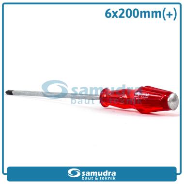 BISON OBENG TEMBUS 8 INCH PLUS 200 KETOK GO THRU IMPACT SCREWDRIVER
