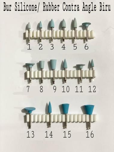 Bur silicone/ rubber Contra Angle Biru 6
