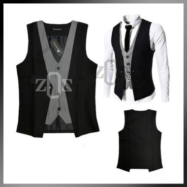 Baju Rompi Vest Blazer Pria Men Berkuda Equestrian Black XXXL
