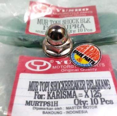 Mur topi 10mm K14 p 1.25 Mur Shock belakang Karusma Supra X 125