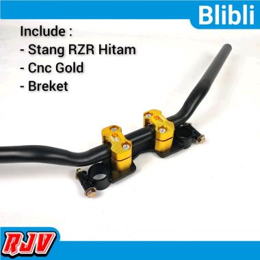 Stang Rzr Satria Fu dan sonic plus breket dudukan stang sonic dan satria Fu raiser stang road paket 