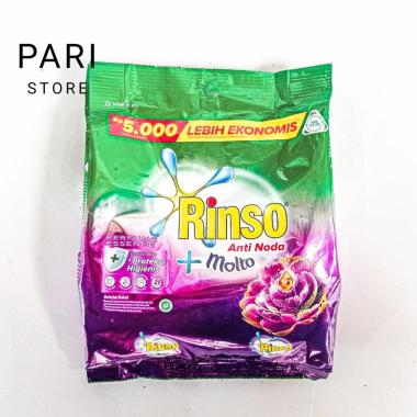 Promo Harga RINSO Anti Noda Deterjen Bubuk + Molto Purple Perfume Essence 240 gr - Blibli