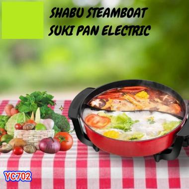 COD // Shabu Steamboat Suki Pan Electric YC702 // Panci Shabu Hot Pot Electric // Panci Shabu 2 Seka
