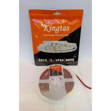 Lampu Led Strip 2835 12Volt 120Lp 12Wat Kingtas , Led Strip Pita 5Mete warmwhite 3000k