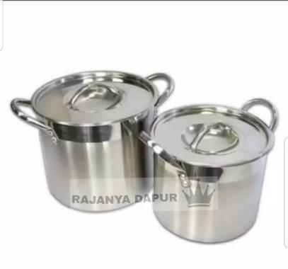 Panci stockpot stainless steel supra 8-12qt - panci stainless supra Tutup Stainless