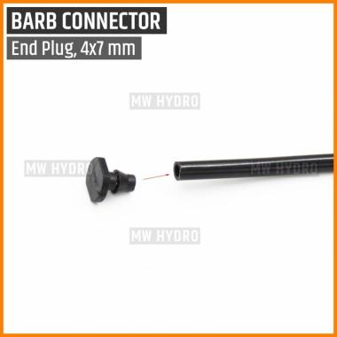 End Cap / End Plug, Penutup Ujung Selang 4mm/7mm, 4 mm x 7 mm