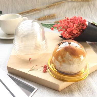 Plastik Tray Mika Bulat Emas Packaging Kue Set T BULAT SMALL