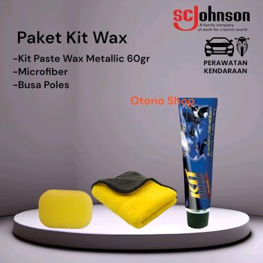 Paket Kit Wax,Kit Wax Metallic 60gr,Microfiber,Busa Poles