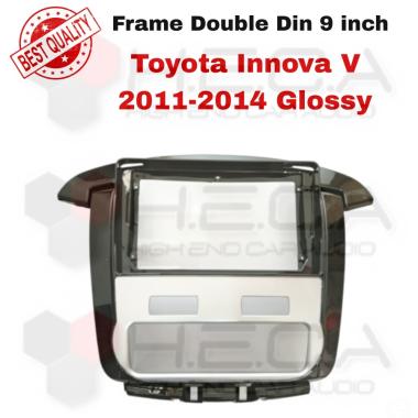 Frame 9" Toyota Innova V 2011-2014 GLOSSY Head Unit Android 9 inch