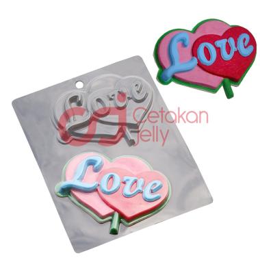 Cetakan Jelly Cetakan Coklat Love Lolipop Besar Plastik