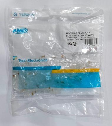 Konektor RJ45 AMP Cat5e 1-Pack Isi 100pcs / Original