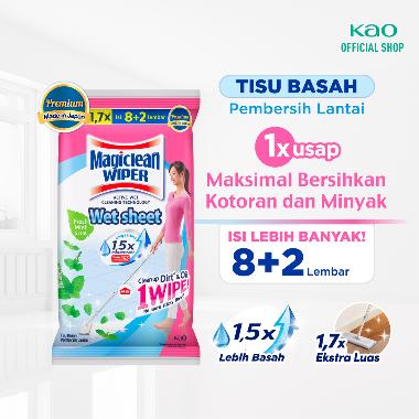 Magiclean Wiper Wet Sheet Tisu Basah Pembersih Lantai [8 Sheets]