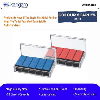 Isi Staples Kecil No 10 Warna / Staples No 10 Colour Kangaro