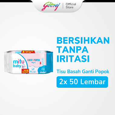Buy 1 Get 1 - Mitu Baby Ganti Popok Wipes Charming Lily 50'S  - Tisu Basah Bayi