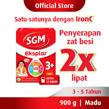 SGM Eksplor Belajar 3+ Pro-GressMaxx Madu Susu Formula [900 g]
