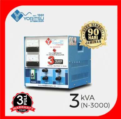 Yoritsu Analog 3 KVA 1 Phase Stabilizer Abu - abu
