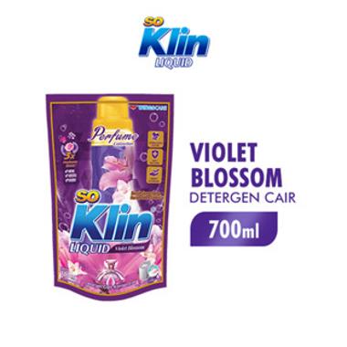 Soklin Liquid Violet Pouch Detergen 700 mL