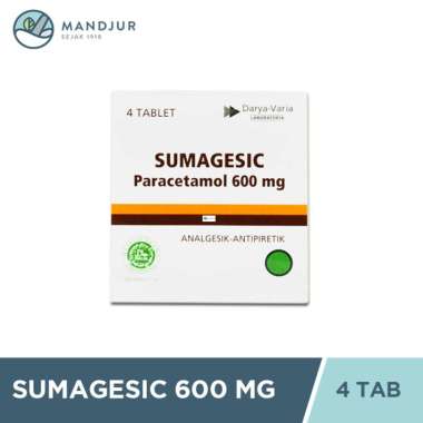Sumagesic Pereda Sakit Kepala - Sakit Gigi dan Demam [600 Mg 4 Tablet]