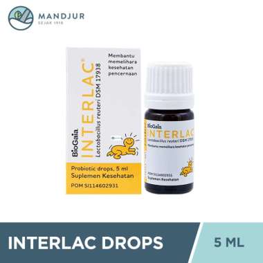 Interlac Drops 5 mL - Suplemen Kesehatan Saluran Cerna Bayi dan Anak