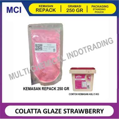 COLATTA DIP GLAZE STRAWBERRY STROBERI 250 GR - TOPPING DONAT - GLAZE