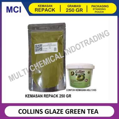 COLLINS DIP GLAZE 250 GR -TOPPING DONAT PISANG NUGGET-MATCHA GREEN TEA - GLAZE