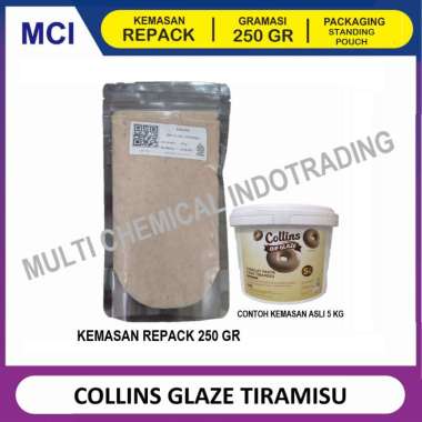 COLLINS DIP GLAZE 250 GR - TOPPING DONAT PISANG NUGGET - TIRAMISU - GLAZE