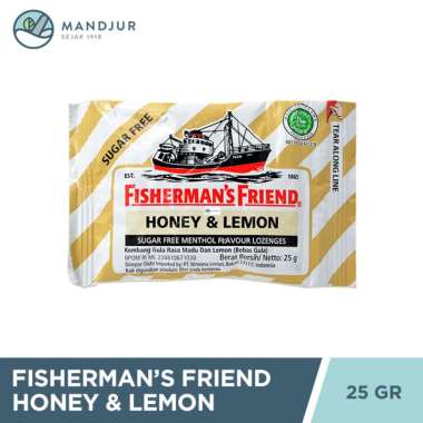 Fisherman's Friend Honey & Lemon Sugar Free - Permen Pelega Tenggorokan