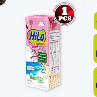 Susu HiLo School Rasa Vanilla Vegiberi Kotak UHT - 200 ml (Kemasan Satuan)