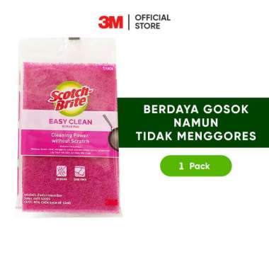 3M Scotch-Brite Sabut Spons Easy Clean Scrub Pad / Anti-Gores / Untuk Alat Masak Anti-Lengket / Cuci