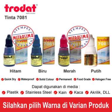 Trodat 7081 ( Tinta stempel Permium Permanen ) Putih