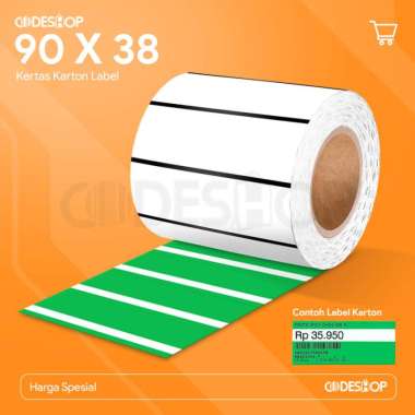 LABEL GONDOLA UKURAN 90X38 HIJAU Kuning