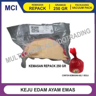 (VAKUM PACK) KEJU EDAM AYAM EMAS REPACK 250 GR / KEJU APEL