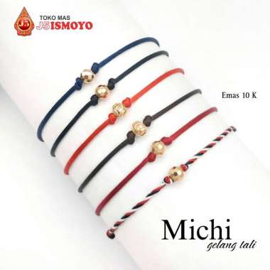 Gelang Emas Tali Michi J5 Ismoyo HITAM