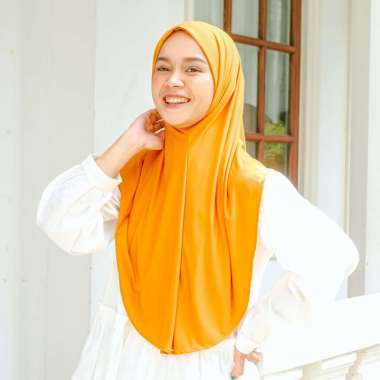 Lozy Hijab - Nara Instan (Hijab Instan Malay Style Jersey Anti Gerah) Mustard