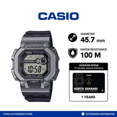 Casio Jam Tangan Pria W-737H-1A2VDF Digital silver