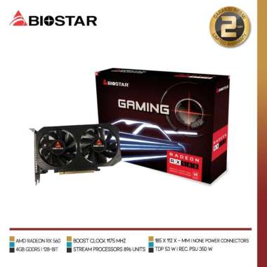 BIOSTAR Radeon RX560 | VGA Radeon RX560 4GB GDDR5
