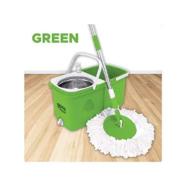 Goto Abigael Spin Mop Ultra Alat Pel Pelan Set Putar Pembersih Lantai GREEN