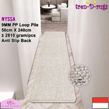 Tren-D-Rugs Keset Kaki polos solid bulu tebal alas lantai kamar mandi tidur runner dapur lorong panj