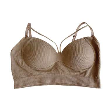 OEM ONE-P297 Tank Top Bra Wanita V-Neck Ada Cup Bra / Tank Top Crop Sexy Atasan Pakain Dalam Wanita